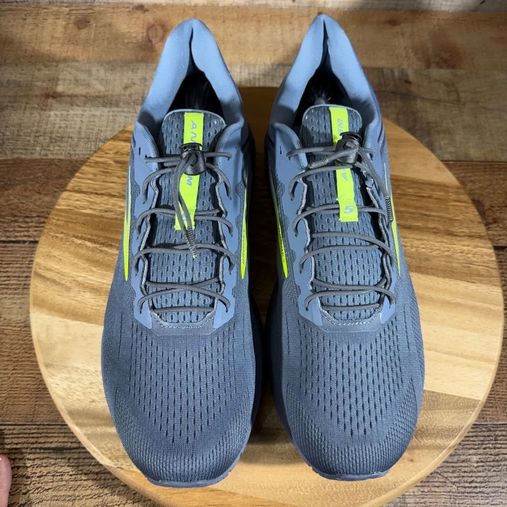 Brooks Anthem 5 Mens 14 Grey Running Shoes Sneaker 1103781D076 Low Top Mesh DNA